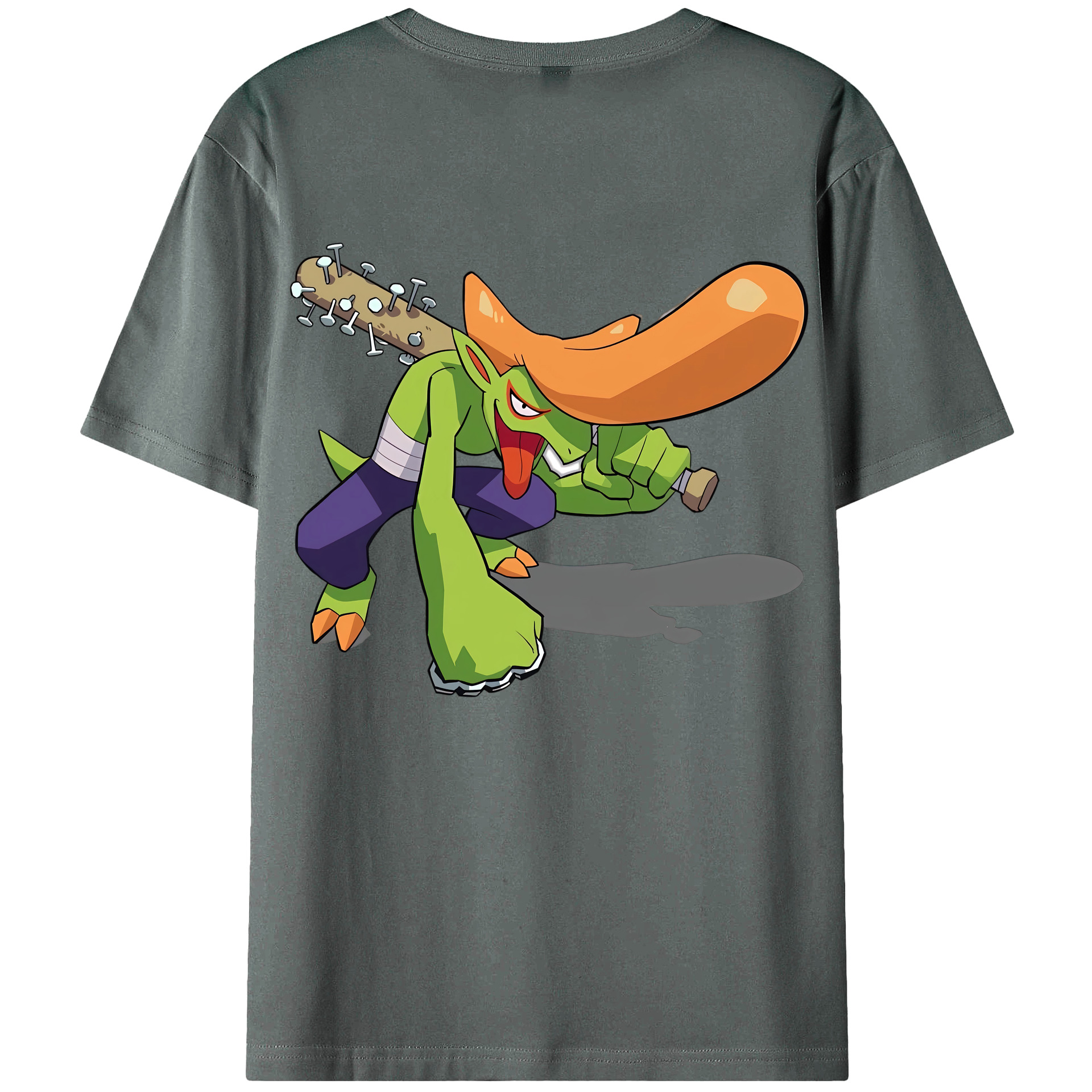 （画像用） 妖怪ウォッチ Yo-kai Watch 綿100％ メンズ半袖Tシャツ（バックプリント） 通気性